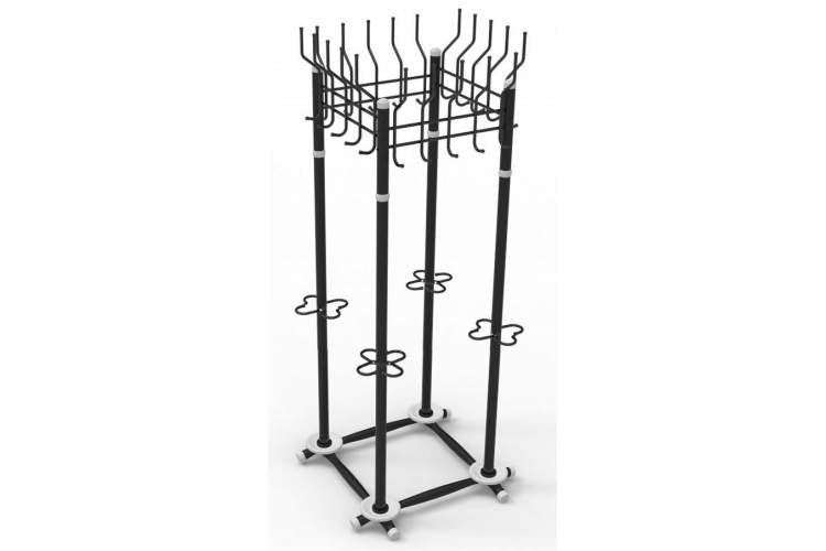 Гардикс-4 (Черный) Вешалка секционная