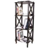 Этажерка-стеллаж  Джульетта -3 (орех) Вис