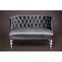 Диван Бархат (эмаль белая / 25 - грязно-голубой)