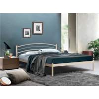 Кровать двуспальная ЭКО+ (120х200/металлическое основание) Бежевый Кровать двуспальная ЭКО+ (120х200/металлическое основание) Бежевый