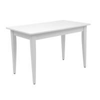 Стол Квадро (1200*700+300/цвет столешницы Белый/цвет ножек Белый)