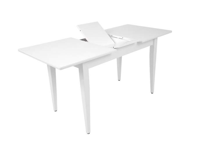 Стол Квадро (1200*700+300/цвет столешницы Белый/цвет ножек Белый)-1