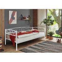 Кушетка Оптима Люкс (90х190/металлическое основание) Белый