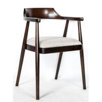 Полукресло венское Mercurius (темный орех орех/ткань Тесла 01)