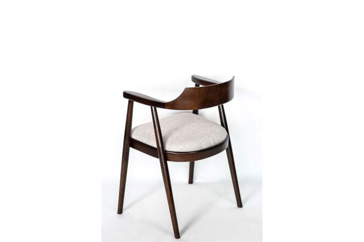 Полукресло венское Mercurius (темный орех орех/ткань Тесла 01)-2