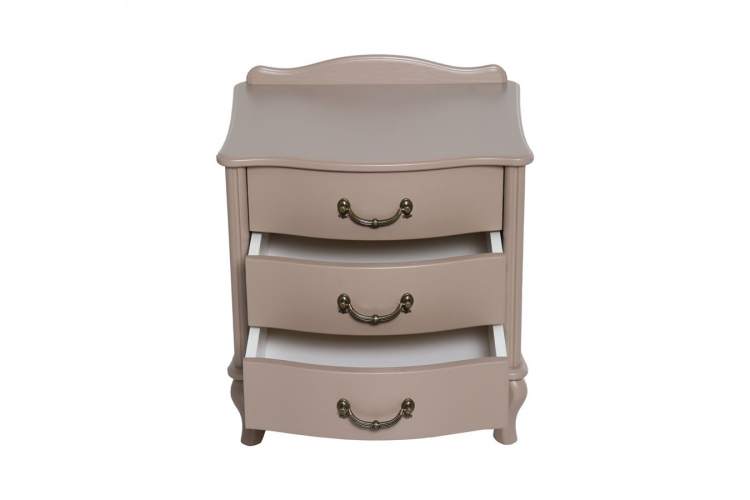 Тумбочка прикроватная "Джульетта" 3 ящ. (Мокко) Вис-1
