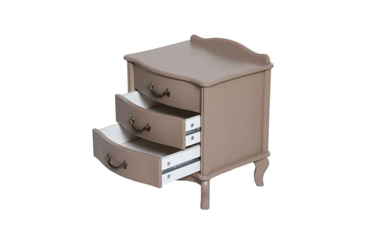 Тумбочка прикроватная "Джульетта" 3 ящ. (Мокко) Вис-2