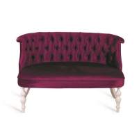 Диван Бархат (эмаль белая / 26 - темно-розовый) в гостиную