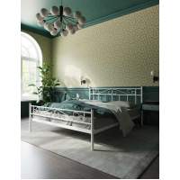 Кровать  Франческа  с изножьем (120х200/ноги металл/цвет Белый) Кровать  Франческа  с изножьем (120х200/ноги металл/цвет Белый)