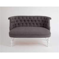 Диван Бархат (эмаль белая / RS 15 - серый)