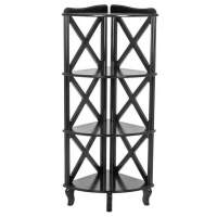 Этажерка-стеллаж угловая  Джульетта -3 (венге) Вис