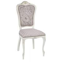 Стул Виконт (тон 308 слоновая кость + патина золото/ ткань Афитап розовый/компаньон)