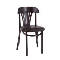 Стул "Астра классик" мягкий (Венге, экокожа черная)