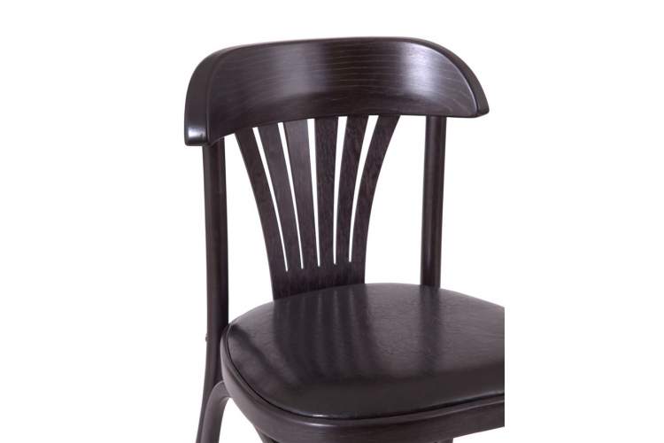 Стул "Астра классик" мягкий (Венге, экокожа черная)-4