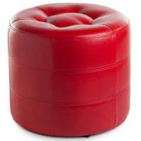 Пуф круглый ПФ-7 (Красный) в гостиную