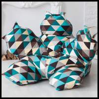 Кресло бескаркасное Цветок (Изумруд) в гостиную