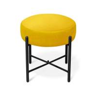 Банкетка В 4-SHT (ткань-металл/желтый-черный муар) в гостиную