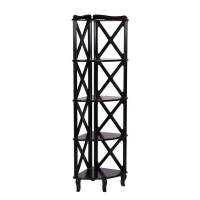 Этажерка-стеллаж угловая  Джульетта -4 (венге) Вис