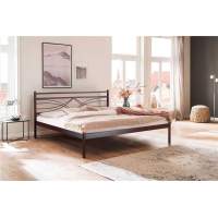 Кровать двуспальная Мираж 180х200 (металлическое основание/Коричневый бархат) Кровать двуспальная Мираж 180х200 (металлическое основание/Коричневый бархат)