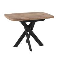 Стол Андре́с-110 (110/145 х 80 / дуб велингтон / черный)