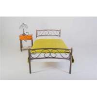 Кровать односпальная Валерия с изножьем (90х200/металлическое основание) Белый Кровать односпальная Валерия с изножьем (90х200/металлическое основание) Белый