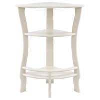 Этажерка угловая  Грейс  (молочный дуб ) Вис