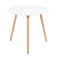 Стол журнальный  Омега 2  (Белый / Натуральный / без шпона) в гостиную