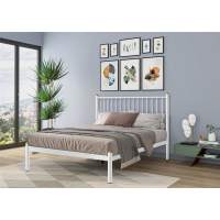 Кровать АРЗУ (140х200/металлическое основание) Белый Кровать АРЗУ (140х200/металлическое основание) Белый