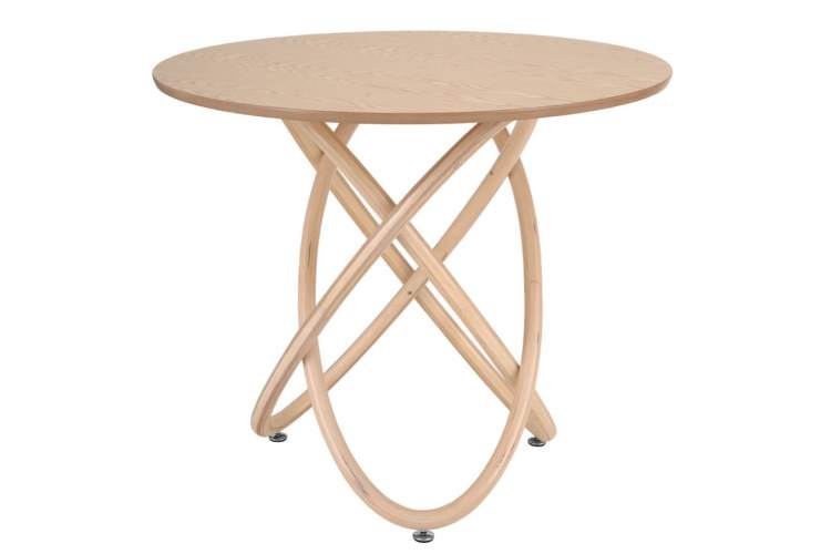 Стол не раскладной Линц 90 Red Black (Беленый дуб)