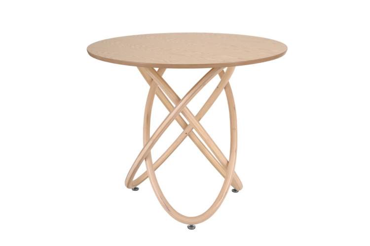 Стол не раскладной Линц 90 Red Black (Беленый дуб)-1