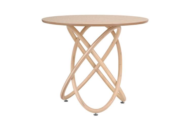 Стол не раскладной Линц 90 Red Black (Беленый дуб)-2