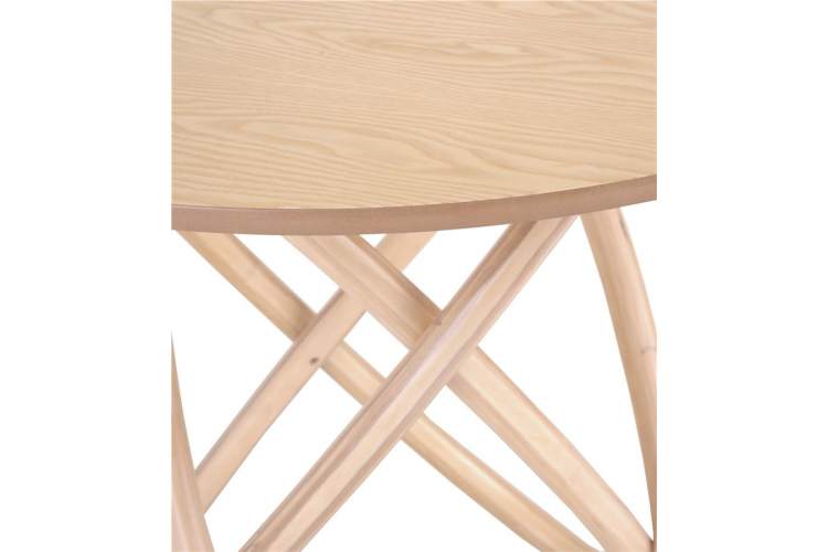 Стол не раскладной Линц 90 Red Black (Беленый дуб)-3