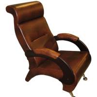Кресло для отдыха, мод.9-Д (Antik Крокодил/Венге) Коричневый