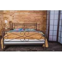 Кровать двуспальная Мишель (160х200) коричневый бархат Кровать двуспальная Мишель (160х200) коричневый бархат