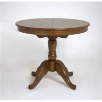 Стол Круглый (Орех темный/массив березы, Шпон)