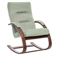 Кресло-качалка Милано (Орех текстура/ткань V 14) в гостиную