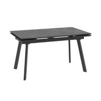 Cтол с керамическим покрытием MILANA FOUR-140 (STONE BLACK ST CER/Черный)140(30+30)х85 Cтол с керамическим покрытием MILANA FOUR-140 (STONE BLACK ST CER/Черный)140(30+30)х85