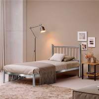 Кровать односпальная Арзу (90х200/металлическое основание с усилением) Хром Кровать односпальная Арзу (90х200/металлическое основание с усилением) Хром