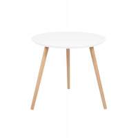Стол журнальный  Омега 1  (Белый / Натуральный / без шпона) в гостиную