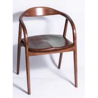 Стул деревянный Полукресло венское Diona (светлый орех) жесткое сиденье