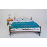 Кровать двуспальная Валерия с изножьем (160х200/металлическое основание) Коричневый бархат Кровать двуспальная Валерия с изножьем (160х200/металлическое основание) Коричневый бархат