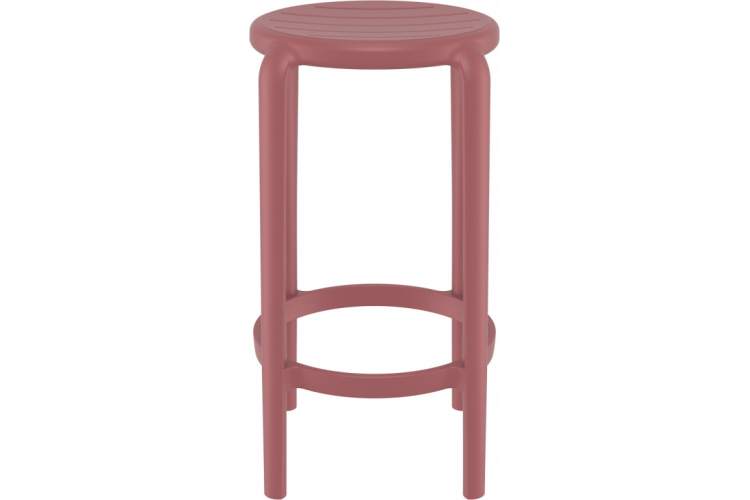 Табурет пластиковый полубарный Tom Bar 65 Siesta Contract марсала-7