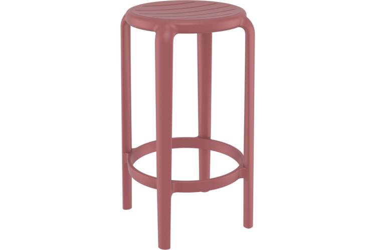 Табурет пластиковый полубарный Tom Bar 65 Siesta Contract марсала