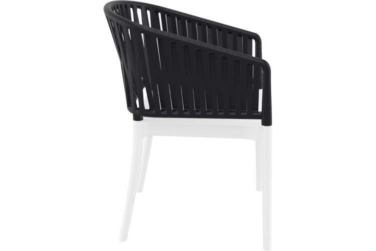 Кресло пластиковое с подушкой Portofino Siesta Contract белый, черный, светло-коричневый-7