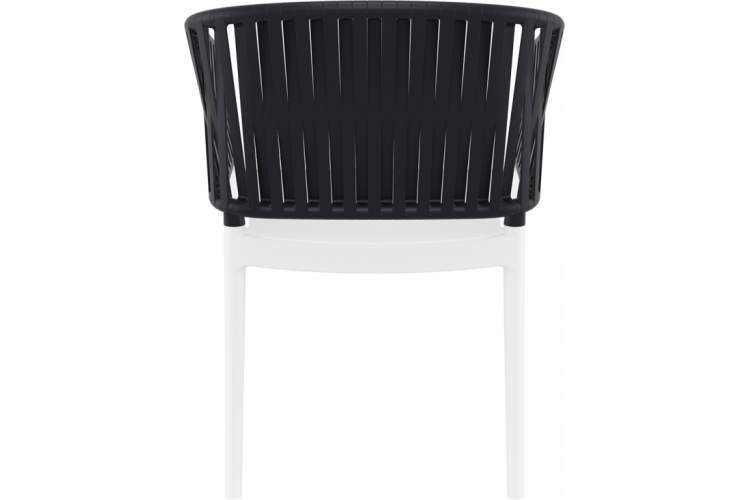 Кресло пластиковое с подушкой Portofino Siesta Contract белый, черный, светло-коричневый-6