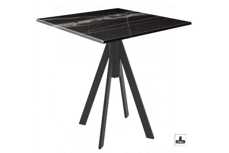 Стол обеденный Fuoz Werzalit Fantasy Genart черный, палаццо