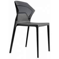 Стул пластиковый Ego-S PAPATYA антрацит, дымчатый пластиковый