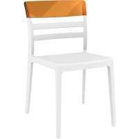 Стул пластиковый Mone Siesta Contract белый, янтарный
