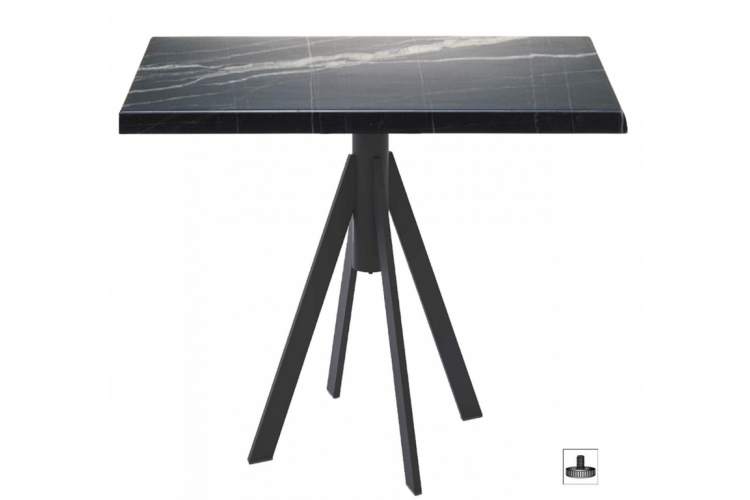 Стол обеденный Fuoz Werzalit Fantasy Genart черный, палаццо-8