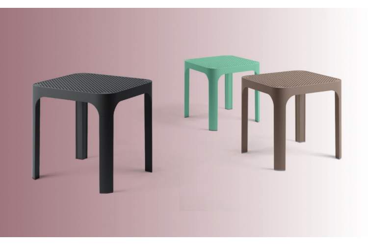 Столик пластиковый журнальный Net Table 40 Nardi бежевый-2